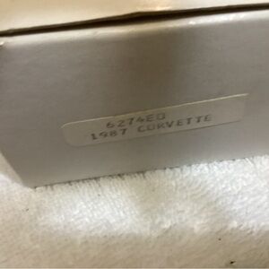 1987 Corvette Model Box